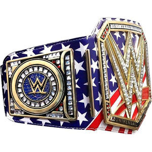 เข็มขัดแชมป์มวยปล้ำเฮฟวี่เวทคุณภาพสูง แบบยูนิเวอร์แซล ไม่สามารถโต้แย้งได้ ขนาดผู้ใหญ่ แผ่นโลหะสังกะสี สายหนัง - Product Image 4