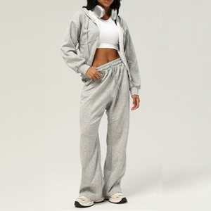 Two Piece Sets Tracksuit <b>Women's</b> Zipper Hooded Trouser Pants Skinny <b>Flared</b> <b>Leggings</b> Pants Set Tall Fitness Training Bodycon - Product Image 6