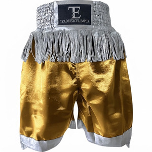 Pantalones Cortos de Muay Thai Personalizados Trade Excel Impex, para Boxeo, Kickboxing, Entrenamiento, Gimnasio, 100% Poliéster, Cintura Media, Cierre Elástico - Product Image 2