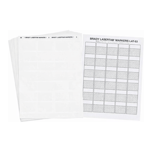 Étiquettes en polyester auto-laminantes Brady LaserTab pour l'identification des équipements chimiques A4 - Product Image 1