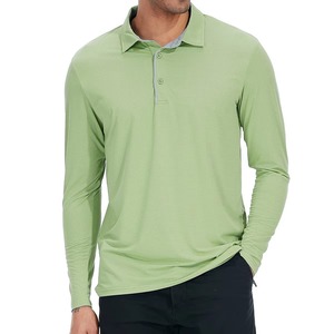Camisa de Manga Larga para Hombre, Transpirable, de Algodón Mercerizado, Personalizable, Informal, para Golf, de Primera Calidad, con MOQ Bajo - Product Image 4