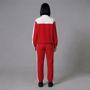 Custom High Quality Women's Winter Solid Lace Two Piece Cotton Wind Breaker <b>Jacket</b> and Pant Set - Product Image 5