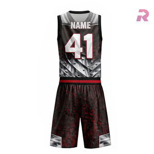Maillots de basket-ball pour adultes, respirants, grandes tailles, personnalisables par sublimation, 100% polyester, pour équipes - Product Image 3