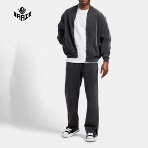 Envío Rápido Conjunto Deportivo de Forro Polar con Cierre Completo para Hombre, Chaqueta y Pantalones, Dos Piezas, Ropa Deportiva Casual de Calle, Venta al Por Mayor - Product Image 1