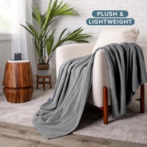 Couverture de lit de haute qualité, unie, solide, quatre saisons, 100% coton - Product Image 3