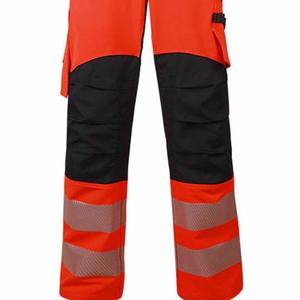 Pantalon de travail haute visibilité RICSA pour homme, certifié CE, en polyester, avec bandes réfléchissantes, genoux renforcés, résistance à l'abrasion - Product Image 6