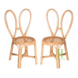 Sillas modernas de ratán conejito para niños, hermosas sillas de mimbre para niños pequeños para sala de estar, dormitorio, diseño y paquete personalizados - Product Image 1