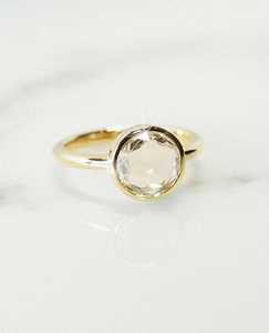 Anillo de Diamante Premium con Corte Rosa de 1.00CT, Cultivado en Laboratorio, con Oro Amarillo de 14K, Anillo de Compromiso o Promesa, Regalo para Enamorados - Product Image 2