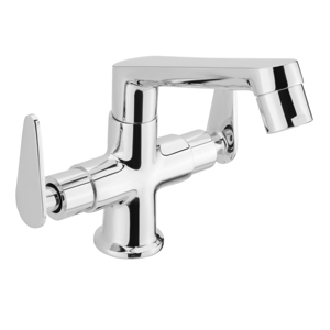 Grifo de lavabo de latón cromado con orificio central, grifo de pared para lavadora, grifo de agua fría y caliente para baño, grifo de cocina. - Product Image 1