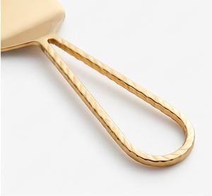 Serveur de gâteau en or élégant de luxe Outil de coupe de gâteau durable et fonctionnel Idéal pour les mariages, les anniversaires et l'utilisation quotidienne - Product Image 2