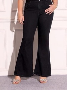 Women's Comfortable Wide-Leg <b>Boot</b> Cut Denim Jeans-Soft Stretch Cotton All-Day Comfort Vintage Wash Regular Fit Summer Outfits - Product Image 4