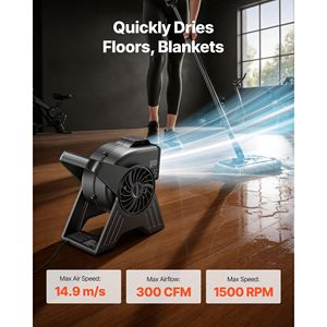 Ventilatore a Soffiaggio ad Alta Velocità da 13 Pollici, 300 CFM, 3 Velocità, Multi-Angolo, Leggero e Portatile - Product Image 2