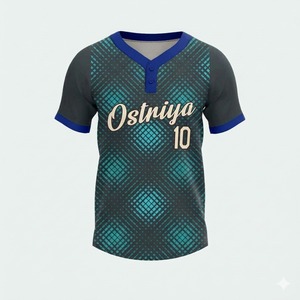 เสื้อเบสบอล/ซอฟต์บอลชายแบบแห้งเร็ว ระบายอากาศได้ดี พิมพ์ลายแบบ Heat Transfer สีพื้น ยูนิเซ็กซ์ ผลิตจากโพลีเอสเตอร์ 100% รุ่นใหม่ล่าสุด - Product Image 4