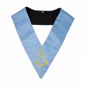 Organist <b>Collar</b> Masonic Regalia Officer's Machine French Rite Freemason with Beads Magnet Fabric Fashion - Product Image 1