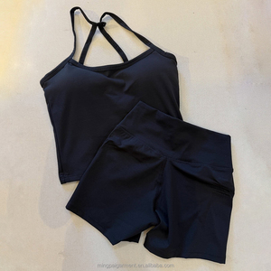 Conjuntos Deportivos de Alta Calidad para Mujer, Sujetadores Deportivos Transpirables Personalizados, Shorts de Fitness de Alta Elasticidad, <span class=keywords><strong>Ropa</strong></span> de <span class=keywords><strong>Yoga</strong></span> para Gimnasio - Product Image 3