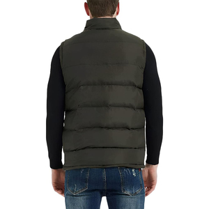 OEM <b>Men's</b> Sleeveless Puffer Vest Warm Hooded Winter <b>Gilet</b> Zipper Closure Soft Fleece Lining Waterproof Windproof High Street - Product Image 2