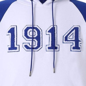 Sudadera con Capucha para Mujer, con Logotipo Bordado 1914, Azul y Blanco, de Algodón, Casual, Manga Larga, con Bolsillo Frontal, para Otoño - Product Image 2