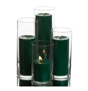 Velas Aromáticas Negras Redondas Hechas a Mano con Vaso de Vidrio para Iluminación Navideña Interior y Exterior y Decoración del Hogar - Product Image 5
