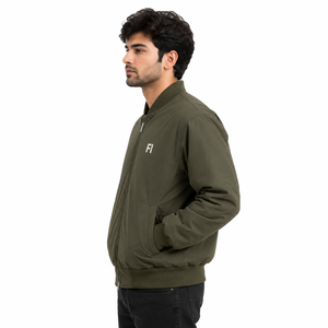 Chaqueta Bomber Personalizada, Ligera, con Cierre Frontal, Ribete de Punto, Estilo Urbano Y2K, Chaquetas para Hombre, Venta al Por Mayor, Fabricante de Ropa OEM - Product Image 4