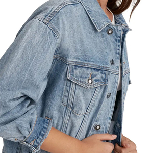 Chaqueta de Mezclilla para Mujer, 100% Algodón, Acabado Ecológico, Secado Rápido, Transpirable - Product Image 6