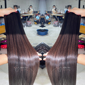 Meilleure qualité de tous les temps, extensions de cheveux vietnamiennes brutes non transformées, faisceaux de cheveux alignés avec des cuticules les plus soyeuses, perruque frontale en cheveux humains - Product Image 2