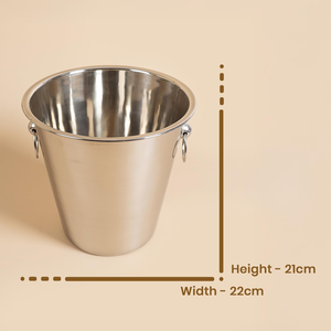 Cubo de Hielo para Cerveza de Acero Inoxidable - 4.5L, Aislado y con Asa, Diseño Clásico, Enfriador de Bebidas Duradero para Fiestas, Bares y Uso Doméstico - Product Image 3