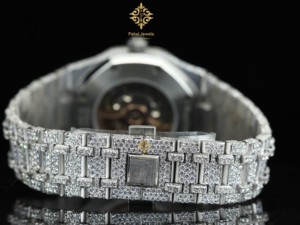 Reloj de Lujo para Hombre, Automático, con Diamantes, Caja Redonda de Acero Inoxidable de 40 mm, Visualización de Fecha Analógica, Correa de 16 mm, Luminoso, con Cierre Desplegable - Product Image 2