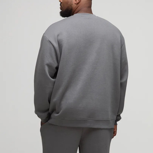 Sweat-shirt à col rond et manches longues, coupe ample, 100% coton, molleton double face, épais, pour homme - Product Image 2