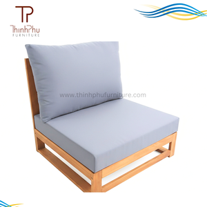 EDEN Ensemble de canapés de jardin contemporains en bois d'acacia, 6 pièces, écologiques, avec coussins imperméables, pliables, pour hôtels et villas - Product Image 2