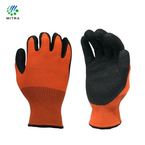 Mitra Grey Nitrile Coated Safety <b>Gloves</b> with Crinkle Texture Anti-Slip General Purpose - Product Image 5