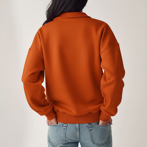 Nueva Sudadera con Capucha y Cuello en V para Mujer, Personalizada con Logotipo Bordado en la Parte Delantera, Lavado Ácido, Estilo Urbano, Invierno - Product Image 2