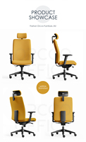 Chaise de gestion pivotante multifonction de qualité supérieure entièrement rembourrée chaise de bureau ergonomique en cuir de tissu de bureau de directeur de maison