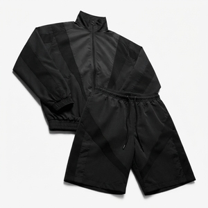 Custom High Street Winter Men's Windbreaker Tracksuit <b>Set</b> Plus Size <b>Knitted</b> Cotton Fabric Cuff Printed Sleeve Breathable Casual - Product Image 6