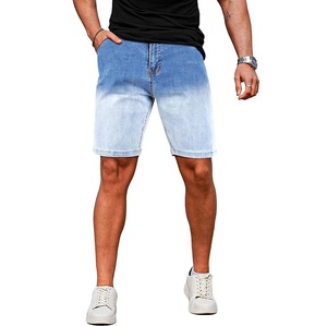 Custom Casual <b>Men</b> Denim Shorts 100% Cotton Heavy Vintage Washed Quick Dry Waterproof Breathable <b>Drawstring</b> Closure OEM Service - Product Image 1