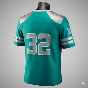 Camiseta de Fútbol Americano Unisex al por Mayor, Diseño Personalizado Sublimado y Cosido, 32 Equipos, Colores y Logotipos Personalizados, Transpirable - Product Image 2