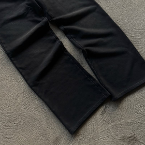 Glory Custom Pantalon de jogging décontracté à double taille haute et jambe large en molleton de coton pour le streetwear, vente en gros OEM - Product Image 3