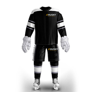 Uniformes de Hockey sobre Hielo Personalizados al por Mayor para Adultos, Alta Calidad, 100% Poliéster, Impresos, Antibacterianos, para Todas las Temporadas - Product Image 1