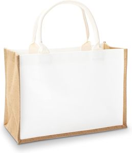 Jute Shopping <b>Bag</b> With Logo Print <b>Medium</b> <b>Size</b> Top Handle Hand Carry <b>Bag</b> For Grocery And Daily Use Made In Bangladesh - Product Image 4