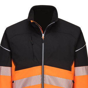 Vestes de sécurité réfléchissantes haute visibilité personnalisées, coupe-vent, chaudes, en softshell avec poche - Product Image 5