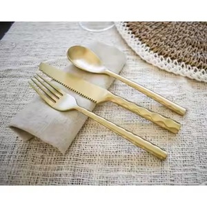 Luxury <b>Gold</b> Brass Cutlery Set Designer Dining Flatware Utensil Collection Elegant <b>Table</b> Setting For Restaurant - Product Image 2
