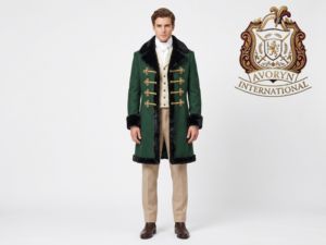 Manteau de pirate unisexe vert Avoryn International, style Hussar Dolman, doublure en polyester, style colonial du 18ème siècle, pour adulte, inspiré des films et séries TV - Product Image 1
