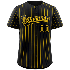 Camiseta de Softbol Personalizada para Hombre, Negra con Rayas, Manga Corta, Absorbe la Humedad, Impresión Sublimada, Nombre del Equipo Personalizado, Logotipo Frontal, Corte Regular - Product Image 6