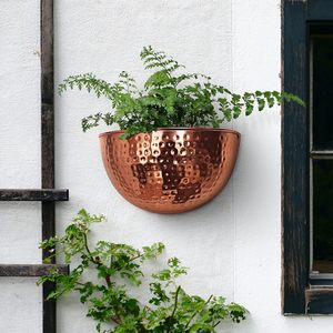 Macetero de Pared Metálico con Diseño Martillado para Decoración Interior y Exterior, Maceta Colgante de Hierro para Flores, Moderna para Hogar y Jardín - Product Image 6