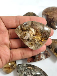 Lote de Cabujones de Cuarzo de Jardín Natural de Alta Calidad para Anillos y Colgantes, Lote de Cabujones de Cristal de Cuarzo de Jardín Hechos a Mano - Product Image 4