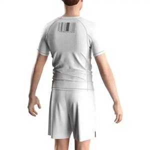 Custom Short Sleeve BJJ Rash Guard Men Jiu Jitsu Compression Shirt MMA <b>Grappling</b> Training Top Breathable Martial Arts Rashguard - Product Image 4