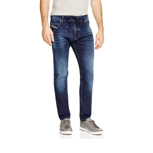 Fabricants de vêtements – Pantalon en jean pour homme, coupe droite, taille haute, bleu foncé, effet usé, grande taille, décontracté - Product Image 5