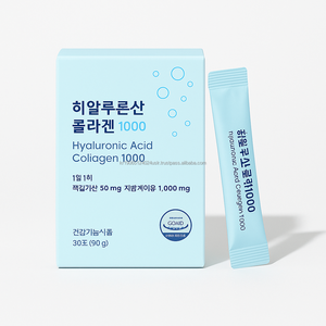 Complément alimentaire quotidien pour adultes fabriqué en Corée, bâtonnets à absorption élevée, collagène, acide hyaluronique, hydratation de la peau, poudre de beauté et de bien-être - Product Image 1