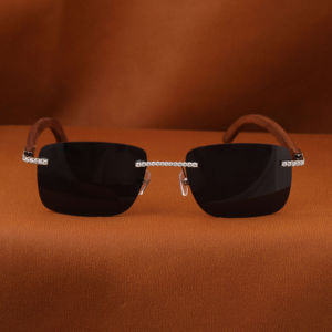 Gafas de Sol Unisex Elegantes con Diamantes Moissanite, Estilo Sofisticado, Lentes Negros, Cómodas y Anti-Reflejantes para el Uso Diario - Product Image 1