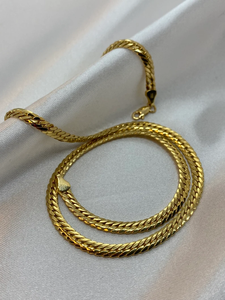 Golden Mary Canada 18k Gold Plated Link Chain Necklace 16inch 3.85mm Unisex Gift Vintage IGI Certified Fashion Jewelry - Product Image 3