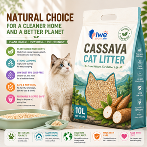 <span class=keywords><strong>Arena</strong></span> para Gatos de Yuca en Gránulos Finos Triturados, Suave para las Patas, Materia Prima Comestible, Segura si se Ingesta, Distribuidor Global de Productos para Mascotas al por Mayor - Product Image 2